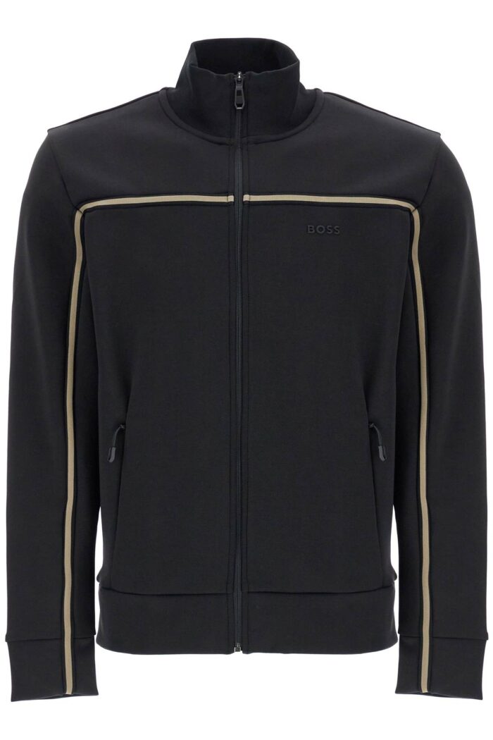 Boss Skaz 1 Black High Collar Zip Sweatshirt