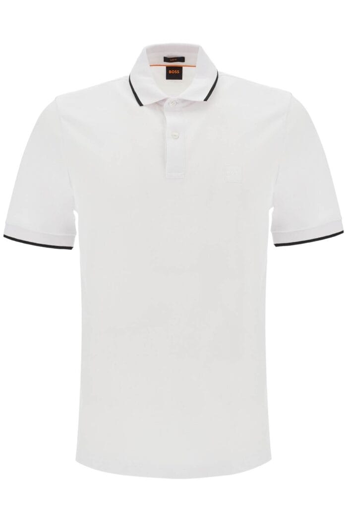 BOSS Slim Fit Piqu Polo Shirt With Tipped