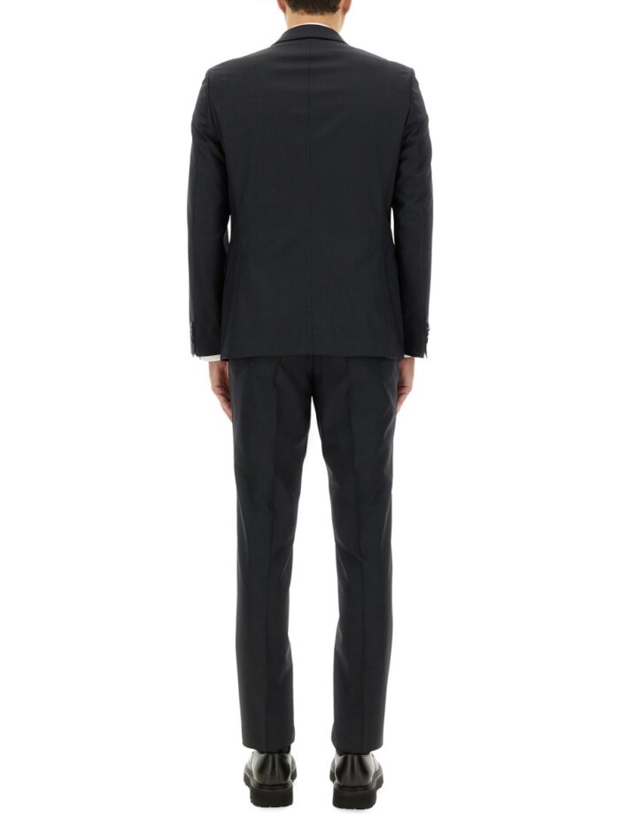 Boss SLIM FIT WOOL BLEND SUIT WITH MICRO PATTERN