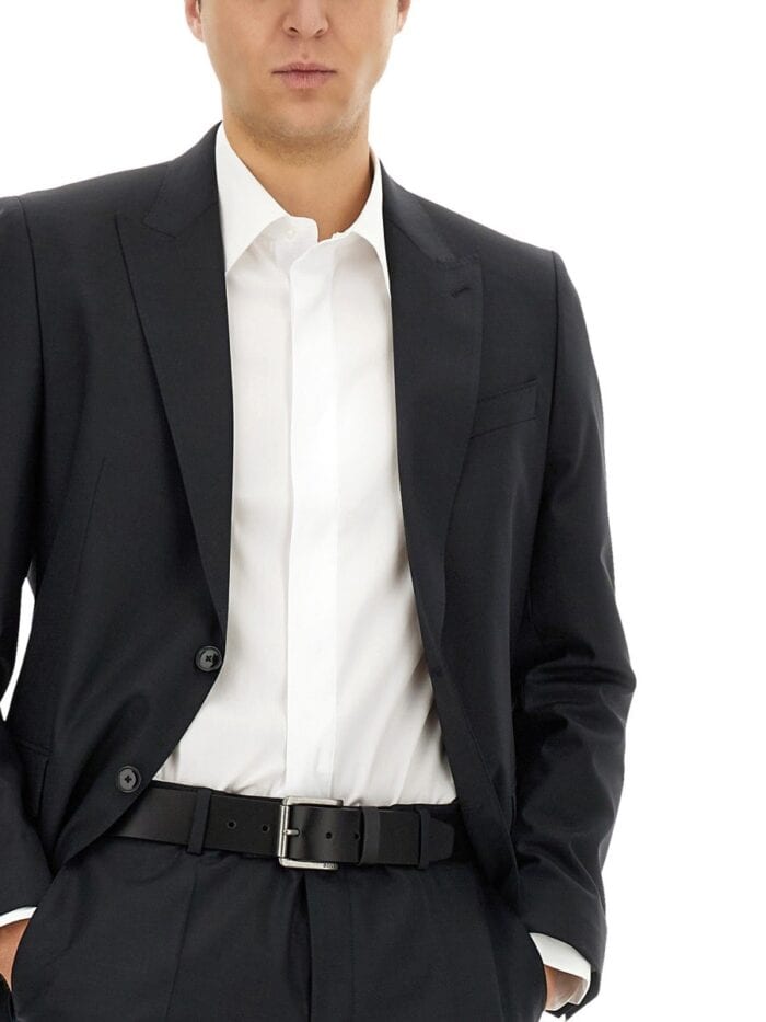 Boss SLIM FIT WOOL BLEND SUIT WITH MICRO PATTERN