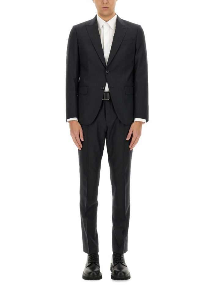 Boss SLIM FIT WOOL BLEND SUIT WITH MICRO PATTERN