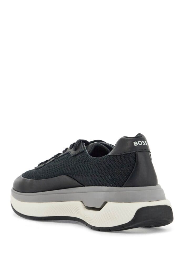 BOSS Sneakers Void_runn_ltny Dark Blue Mix Materials Rubber Sole