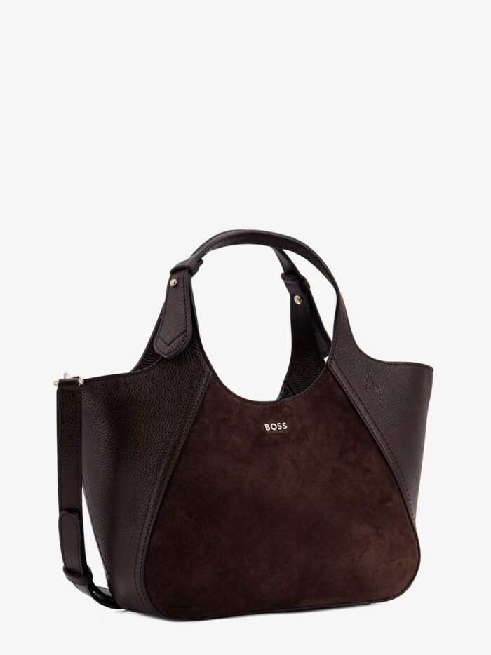 Boss Suede And Leather Shoulder Bag