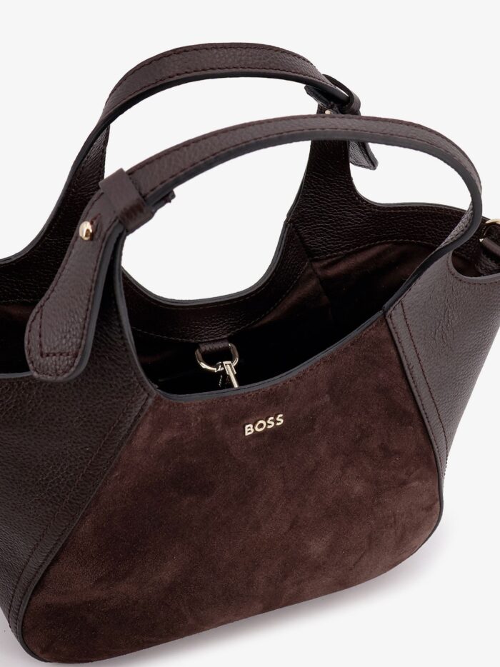 Boss Suede And Leather Shoulder Bag