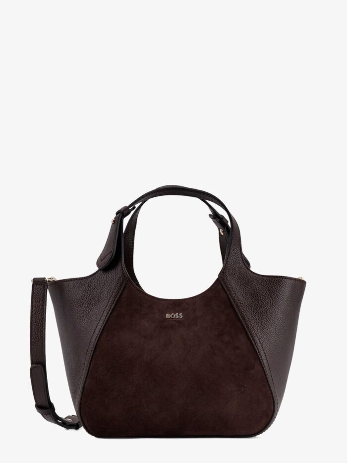 Boss Suede And Leather Shoulder Bag