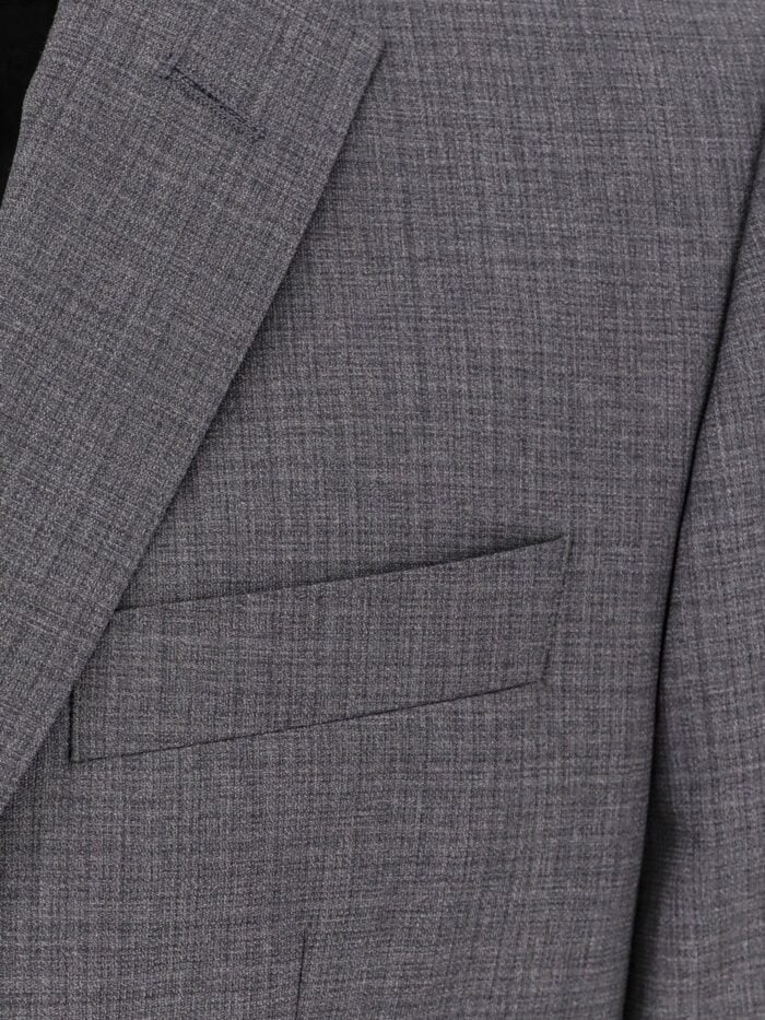 Boss Virgin Wool Suit With Classic Lapel