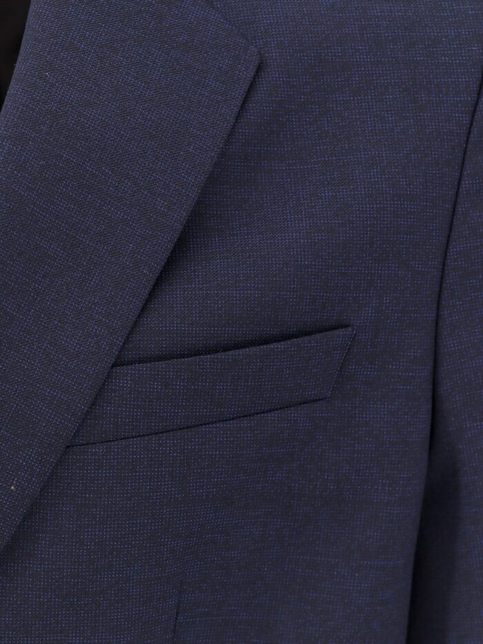 Boss Virgin Wool Suit With Classic Lapel