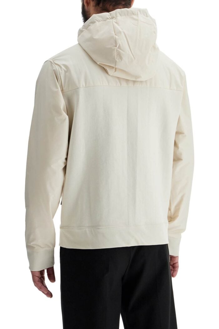 BOSS White Slim Fit Zip-up Hoodie