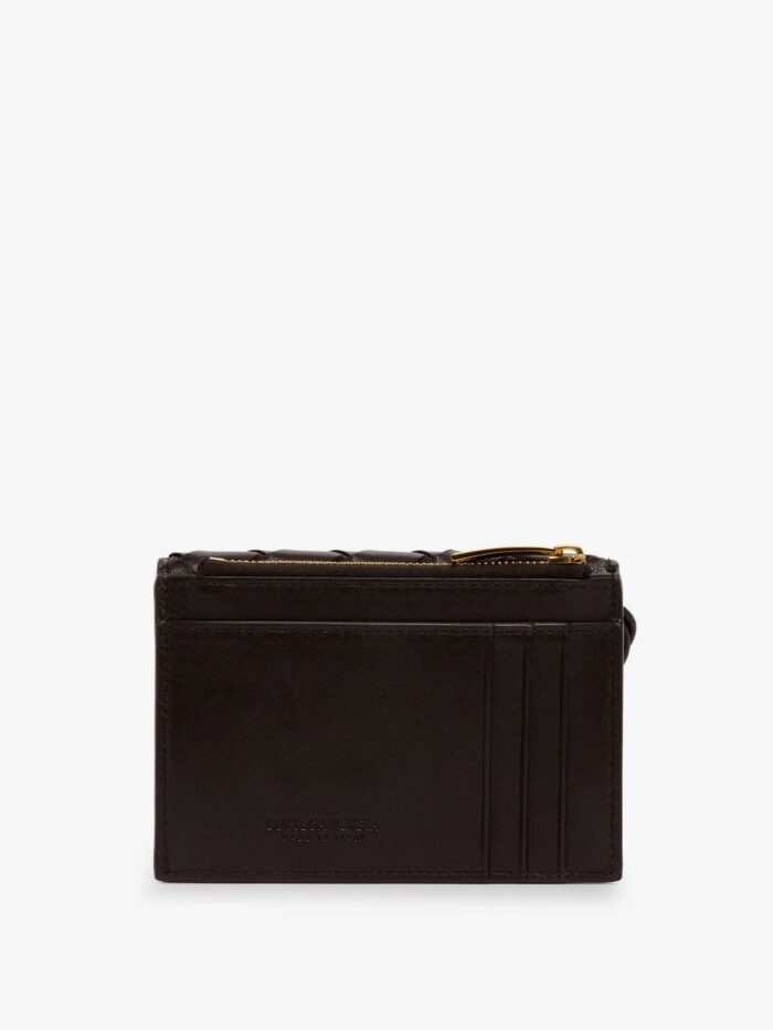 Bottega Veneta Andiamo Leather Card Holder With Intrecciato Motif