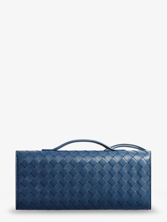 Bottega Veneta Andiamo Leather Clutch With Intrecciato Pattern