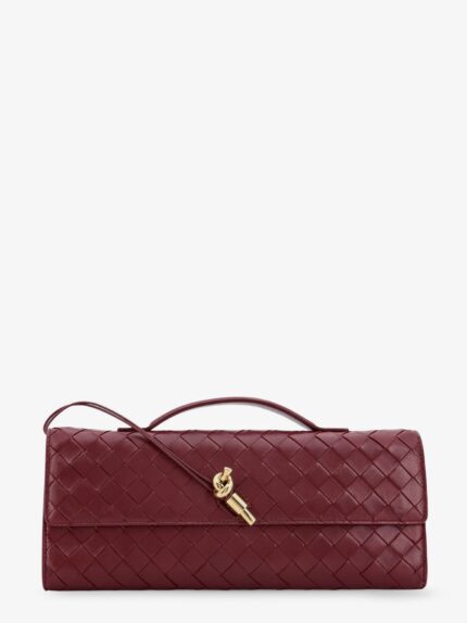 Bottega Veneta Andiamo Leather Pouch With Intrecciato Motif