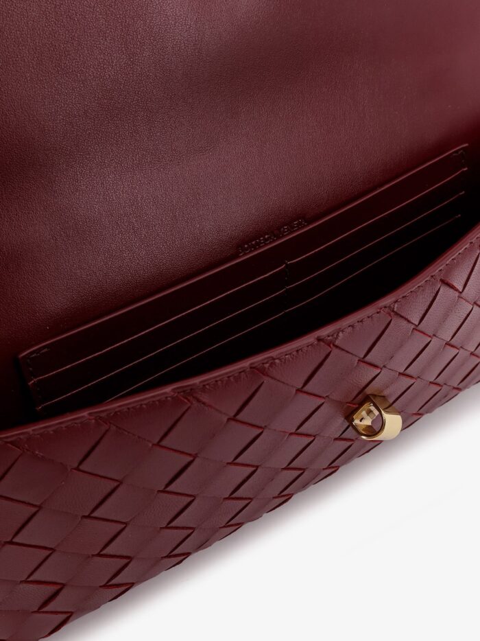Bottega Veneta Andiamo Leather Pouch With Intrecciato Motif