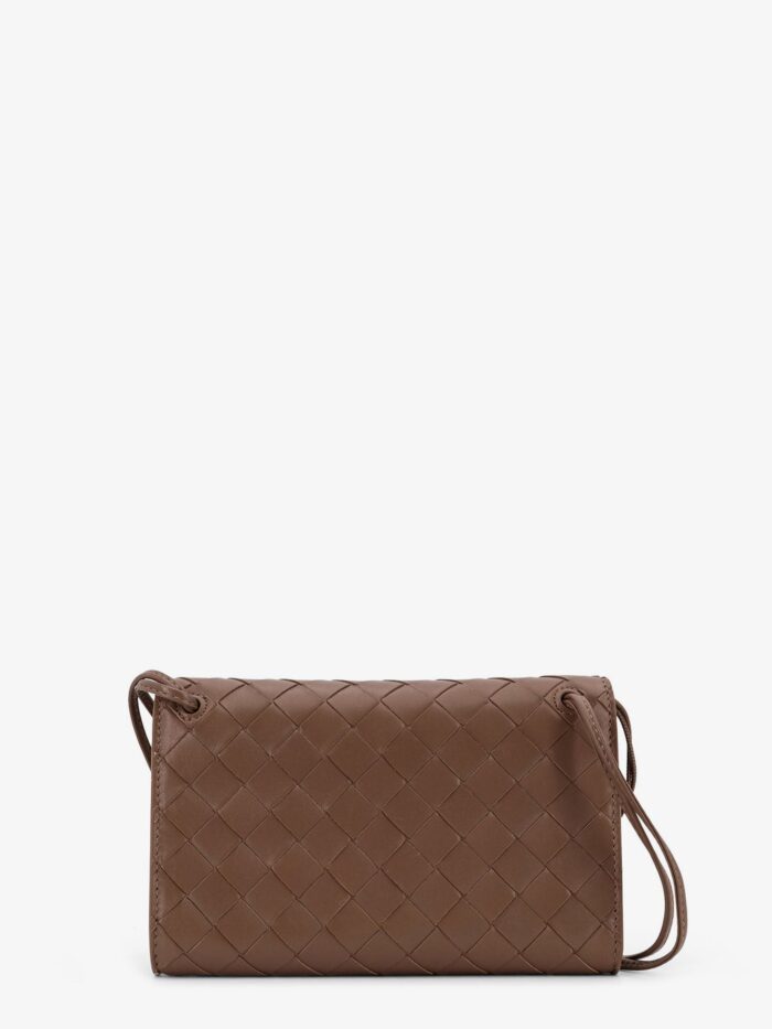 Bottega Veneta Andiamo Leather Shoulder Bag With Intrecciato Motif