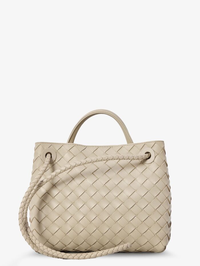 Bottega Veneta Andiamo Leather Shoulder Bag With Intrecciato Motif