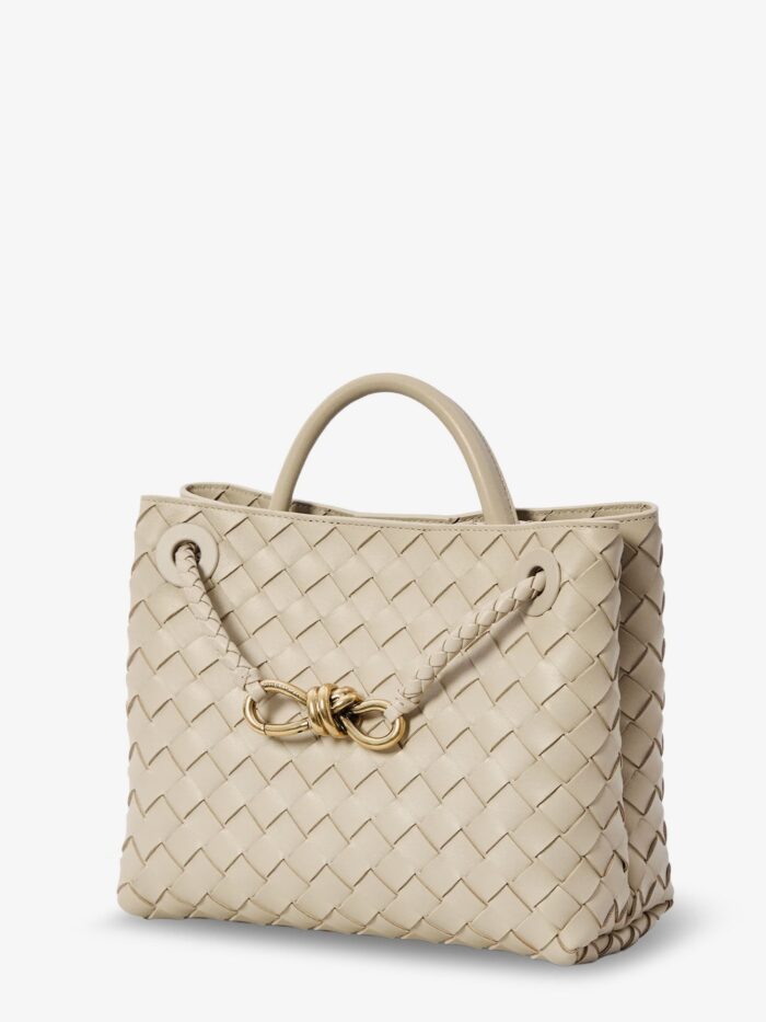 Bottega Veneta Andiamo Leather Shoulder Bag With Intrecciato Motif