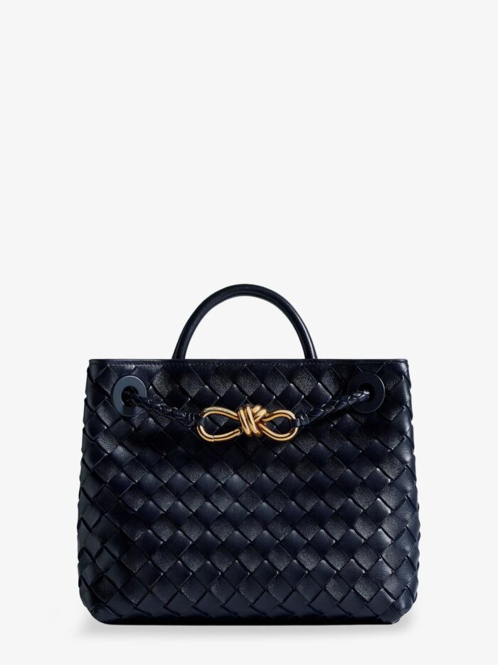 Bottega Veneta Andiamo Leather Shoulder Bag With Intrecciato Motif