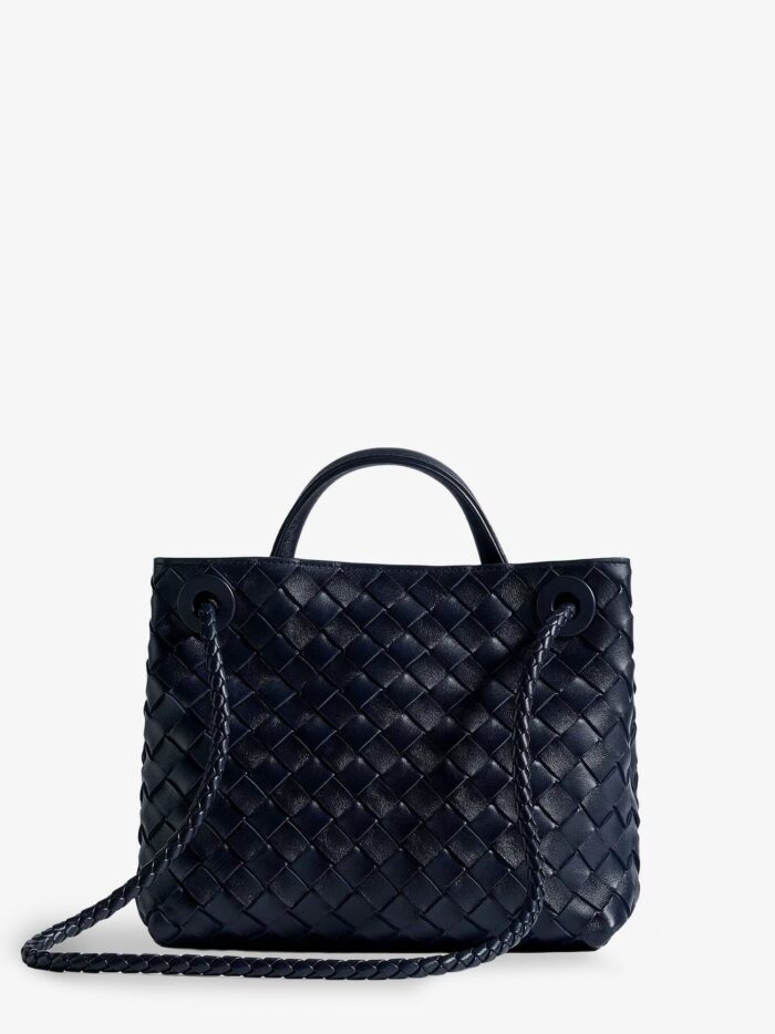 Bottega Veneta Andiamo Leather Shoulder Bag With Intrecciato Motif