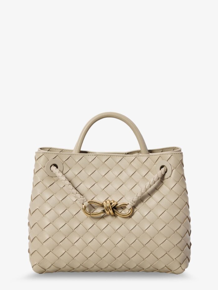 Bottega Veneta Andiamo Leather Shoulder Bag With Intrecciato Motif