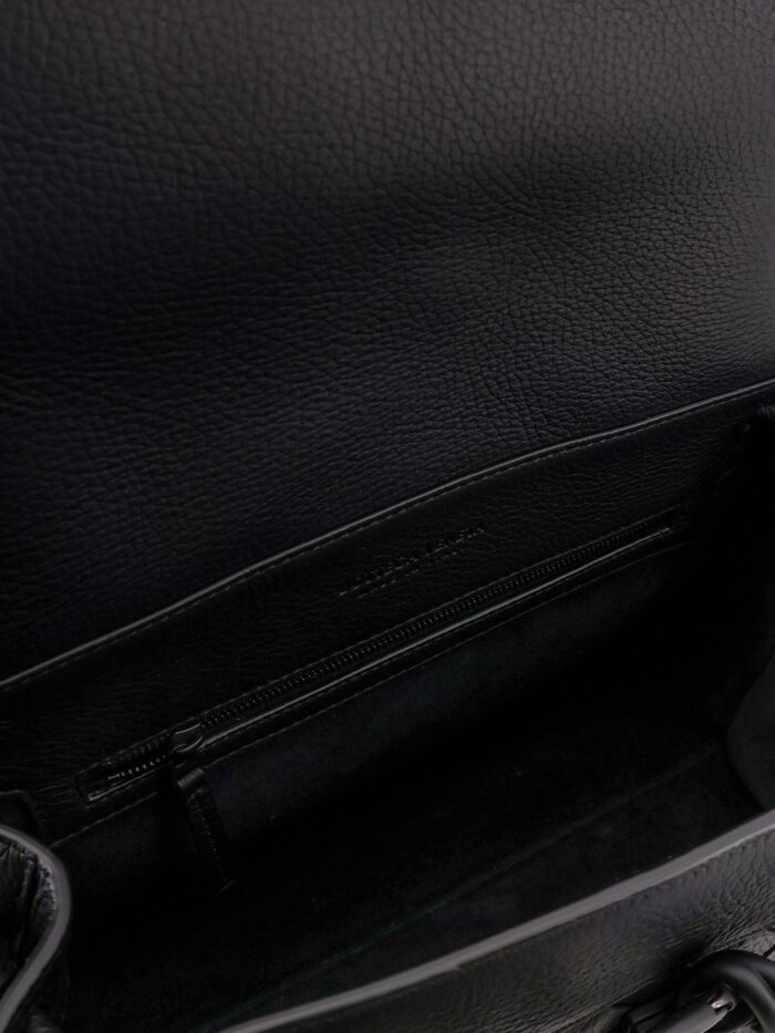 Bottega Veneta Andiamo Leather Shoulder Bag With Intrecciato Pattern