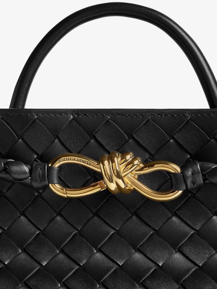 Bottega Veneta Andiamo Leathwer Shoulder Bag With Intrecciato Motif