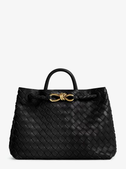 Bottega Veneta Andiamo Leathwer Shoulder Bag With Intrecciato Motif