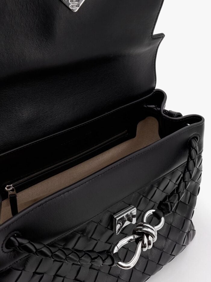 Bottega Veneta Andiamo Messenger Leather Bag With Intrecciato Motif