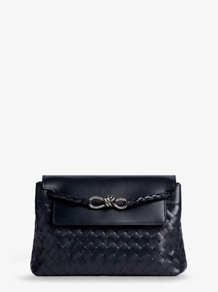 Bottega Veneta Andiamo Messenger Shoulder Bag In Woven Leather With Knot Detail