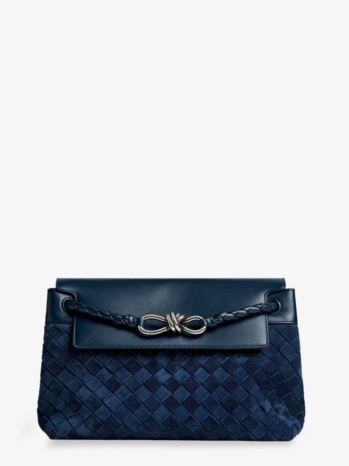 Bottega Veneta Andiamo Messenger Suede Crossbody Bag With Intrecciato Motif