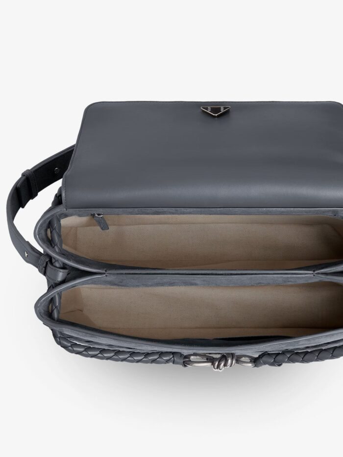 Bottega Veneta Andiamo Messenger Suede Shoulder Bag With Intrecciato Motif