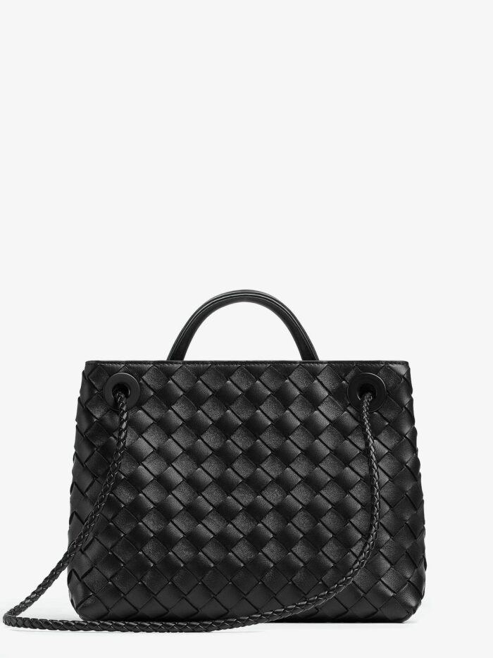 Bottega Veneta Andiamo Small Leather Shoulder Bag With Intrecciato Motif