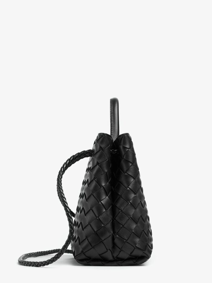 Bottega Veneta Andiamo Small Leather Shoulder Bag With Intrecciato Motif