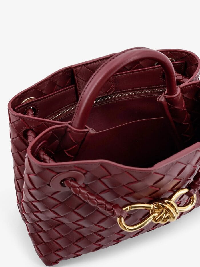 Bottega Veneta Andiamo Small Leather Shoulder Bag With Intrecciato Motif