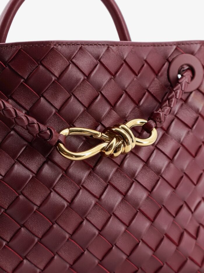 Bottega Veneta Andiamo Small Leather Shoulder Bag With Intrecciato Motif
