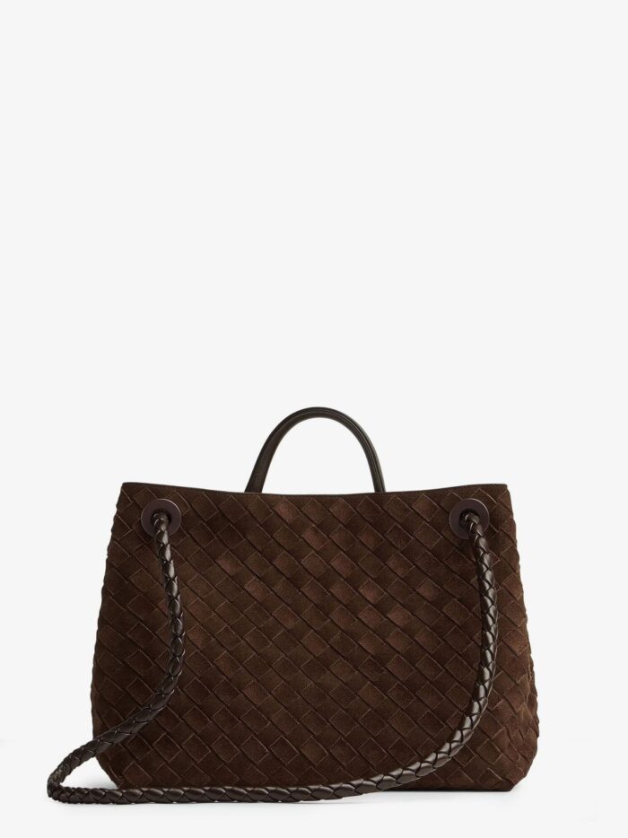 Bottega Veneta Andiamo Suede Shoulder Bag With Knot Detail