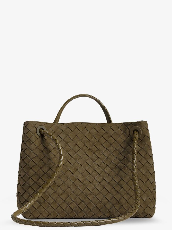 Bottega Veneta Andiamo Suede Shoulder Bag With Knot Detail