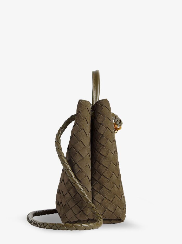 Bottega Veneta Andiamo Suede Shoulder Bag With Knot Detail