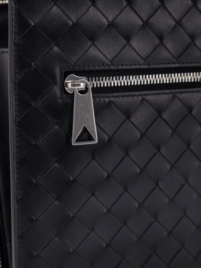 Bottega Veneta Avenue Leather Document Case With Intrecciato Motif