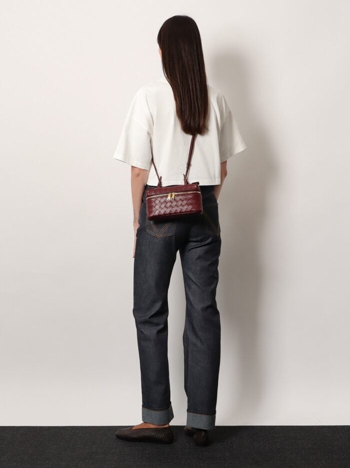 Bottega Veneta Bang Bang Leather Vanity Case With Intrecciato Motif