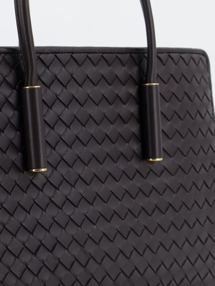 Bottega Veneta Barbara Leather Handbag With Intrecciato Motif