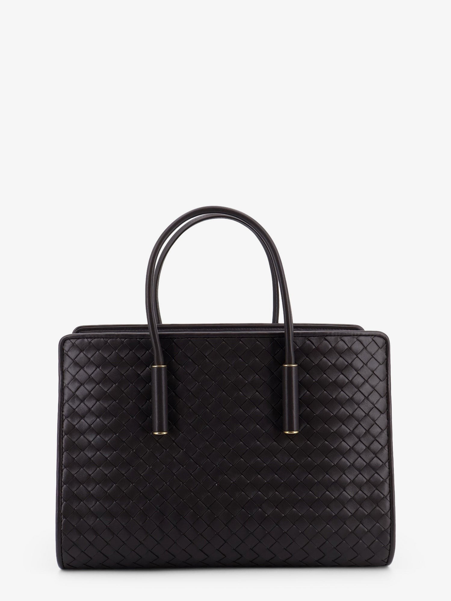 Bottega Veneta Barbara Leather Handbag With Intrecciato Motif