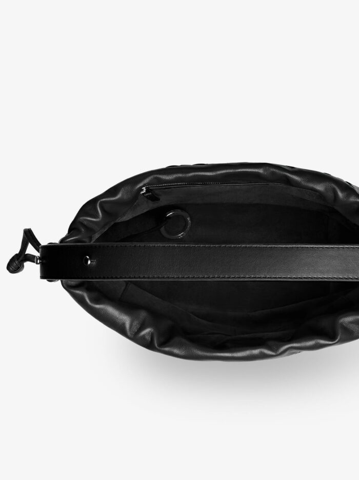 Bottega Veneta Bucket Intrecciato Biblioteca Leather Shoulder Bag