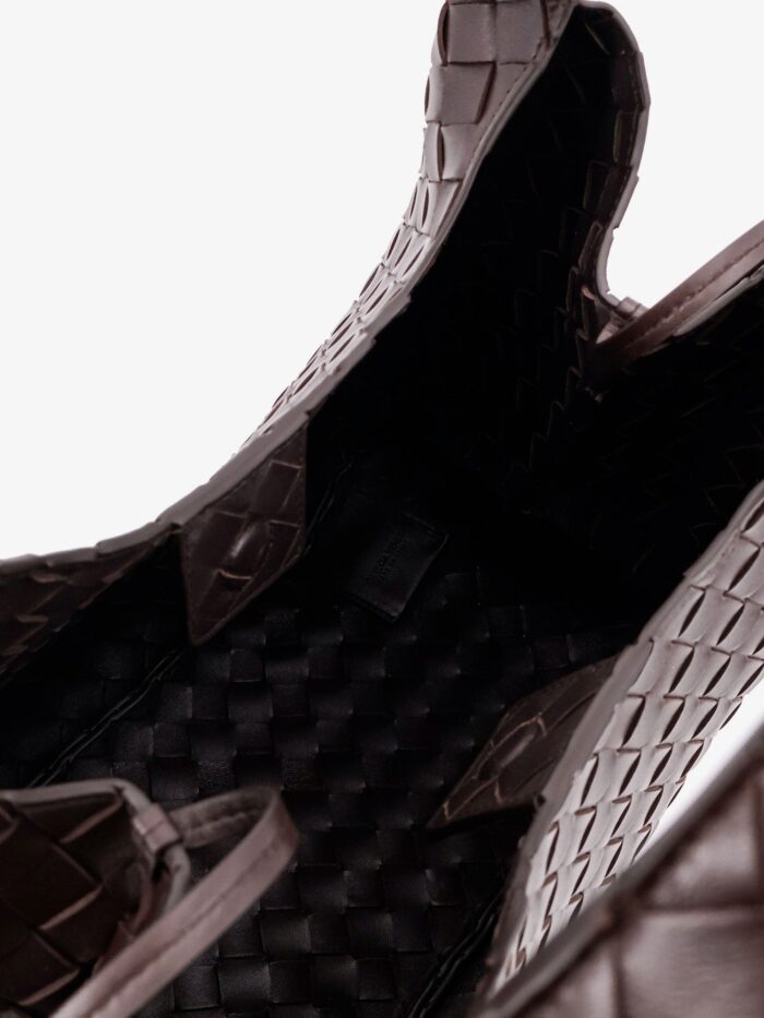 Bottega Veneta Campana Leather Shoulder Bag With Intrecciato Motif