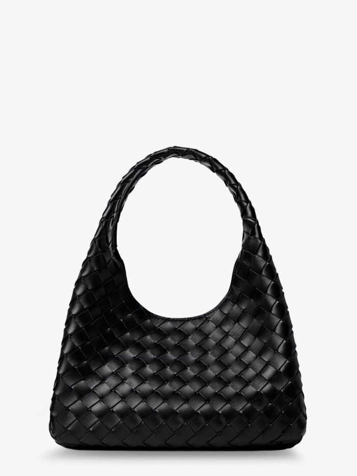 Bottega Veneta Campana Leather Shoulder Bag With Intrecciato Motif