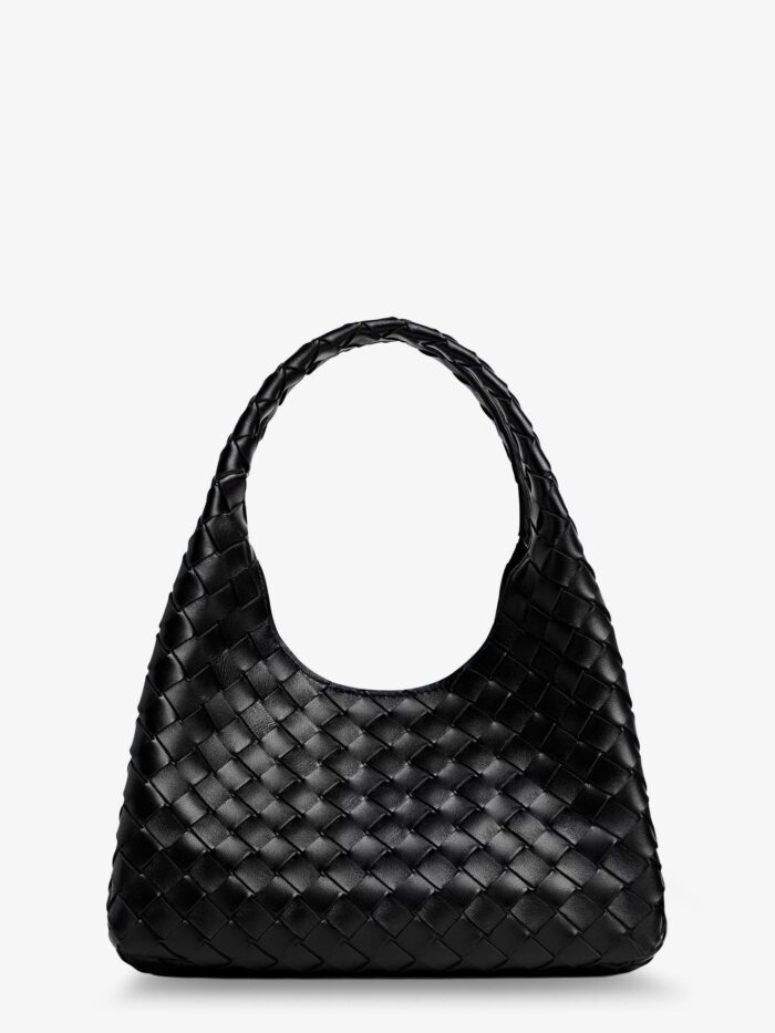 Bottega Veneta Campana Leather Shoulder Bag With Intrecciato Motif