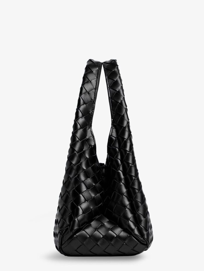 Bottega Veneta Campana Leather Shoulder Bag With Intrecciato Motif