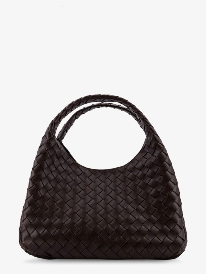 Bottega Veneta Campana Leather Shoulder Bag With Intrecciato Motif