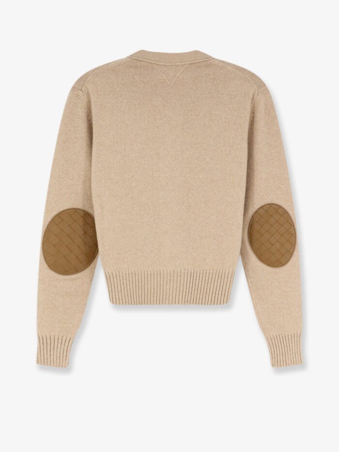 Bottega Veneta Cashmere Blend Cardigan With Intrecciato Logo Patch