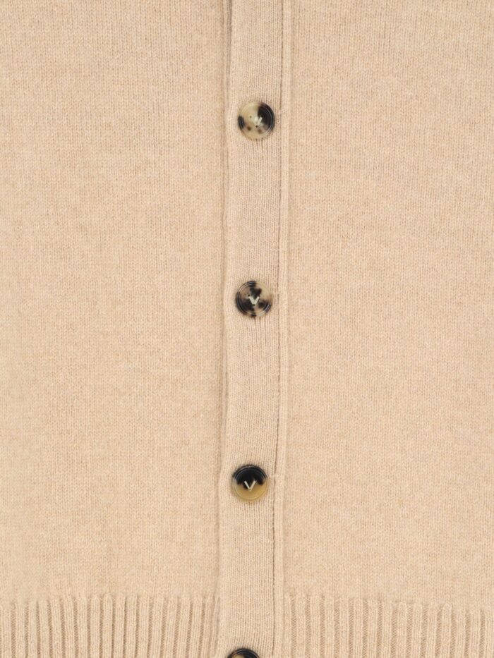 Bottega Veneta Cashmere Blend Cardigan With Intrecciato Logo Patch