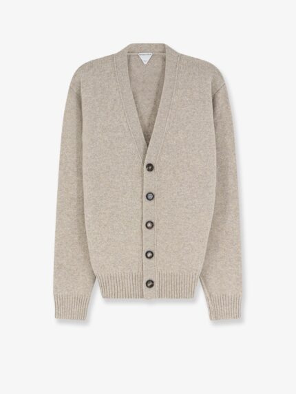 Bottega Veneta Cashmere Blend Cardigan With Intreccio Patch