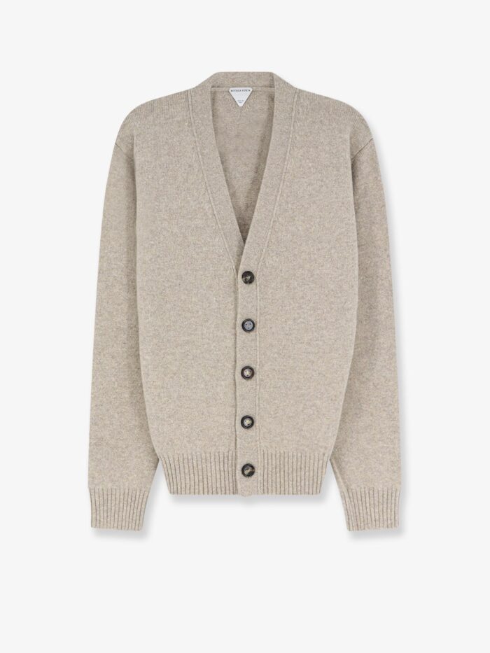 bottega veneta cashmere blend cardigan with intreccio patch Bottega Veneta Cashmere Blend Cardigan With Intreccio Patch